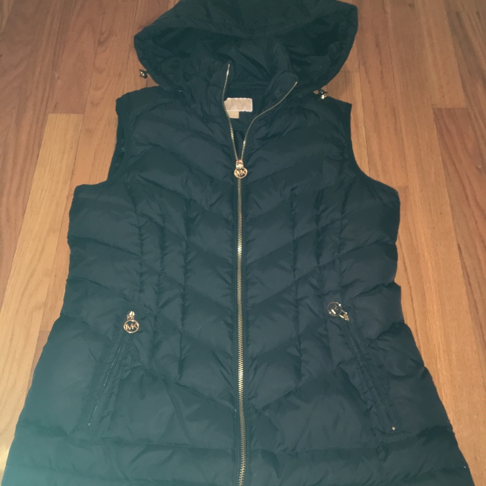 Michael Kors Hooded Black Vest